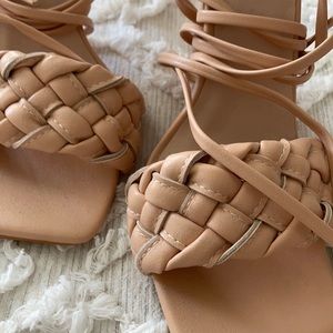 High braided heels